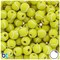 BeadTin Yellow Opaque 12mm Tennis Ball Plastic Pony Beads (48pcs)